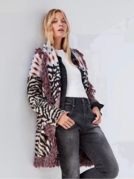 Anthropologie Paloma Fringe Cardigan Size M - Picture 4 of 15
